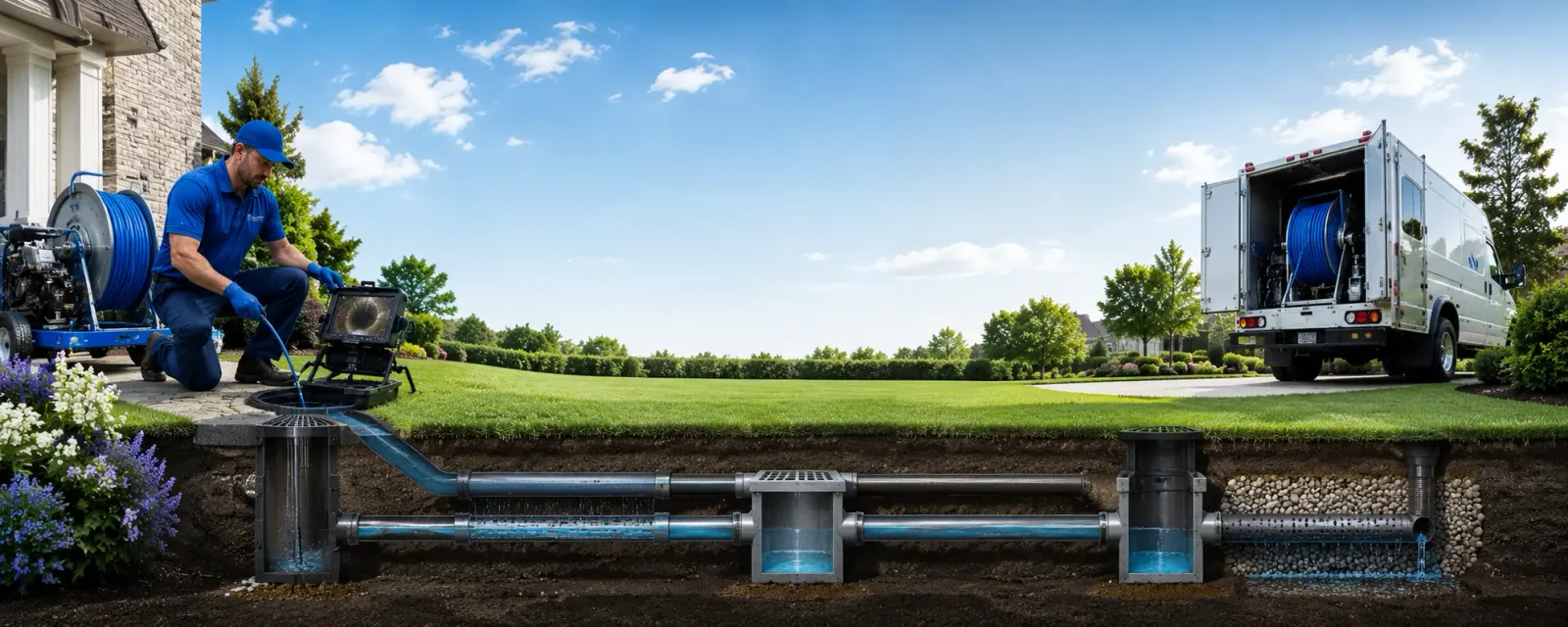 Outdoor drain cleaning information for Walnut, IA